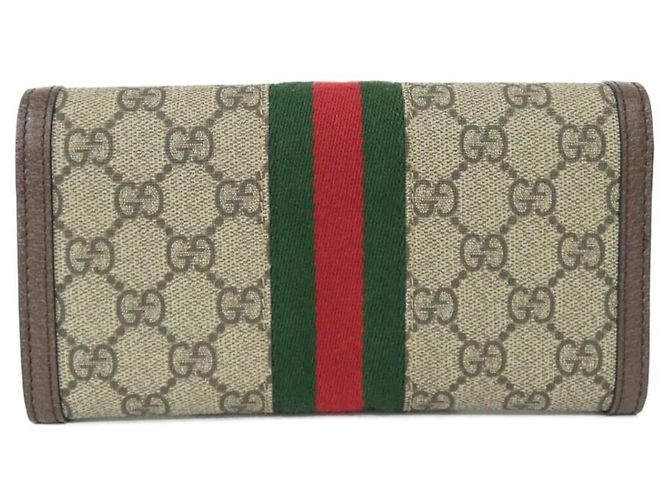 Cartera Larga Ophidia Gucci Castaño Beige - vista 2