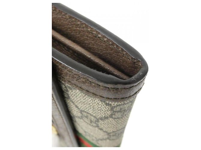 Cartera Larga Ophidia Gucci Castaño Beige - vista 3