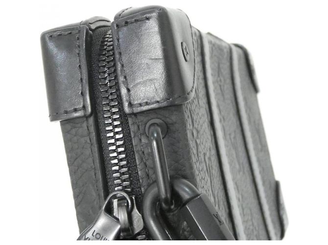 Borsa a spalla portafoglio Soft Trunk Monogram Taurillon Louis Vuitton Nero - vista 4
