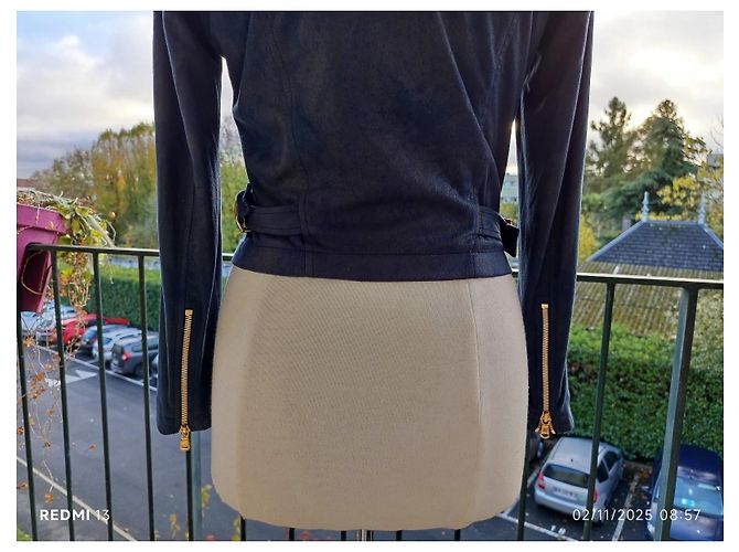Emilio Pucci Blue Suede Effect Jacket with Gold Finishes - view 11