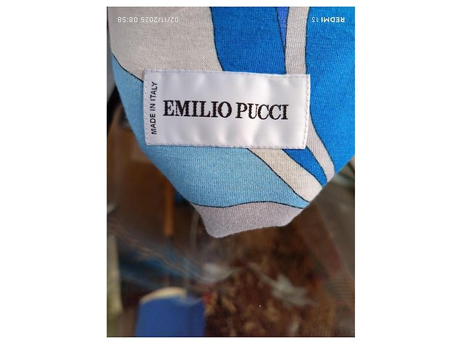 Emilio Pucci Blue Suede Effect Jacket with Gold Finishes - view 14