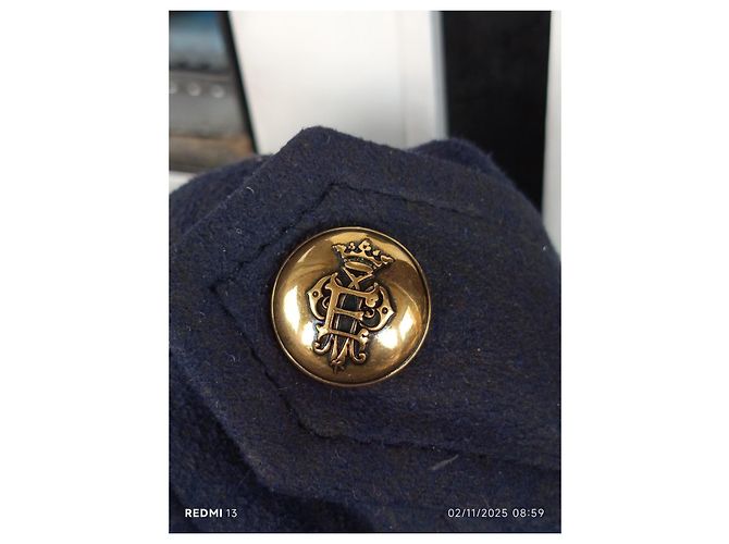 Emilio Pucci Blue Suede Effect Jacket with Gold Finishes - view 7