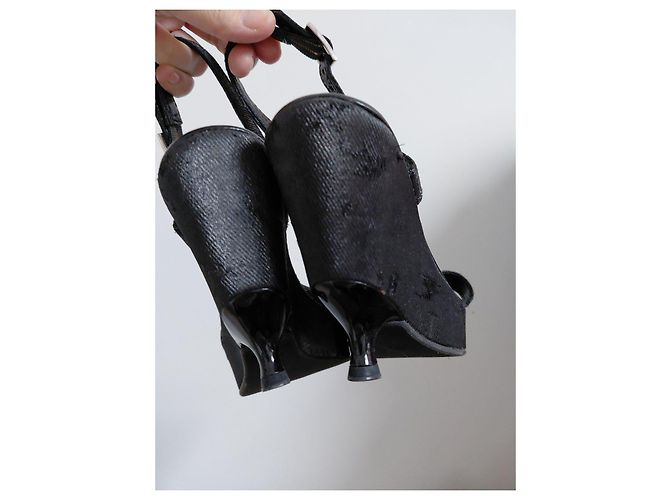 Schwarze Fendi Keilsandalen - Ansicht 5