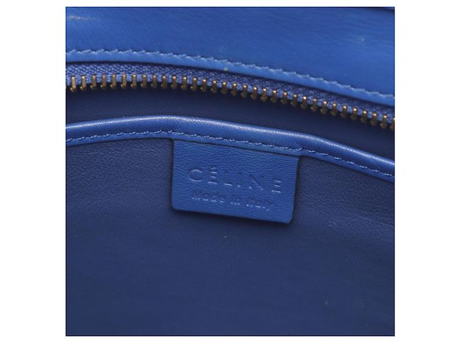 Céline Borsa a mano Celine Luggage Nano Shopper Blu - vista 4