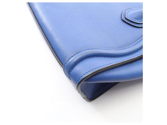 Céline Borsa a mano Celine Luggage Nano Shopper Blu - vista 6