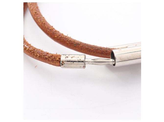 Bracciale Tourni Tresse Hermès Marrone - vista 6