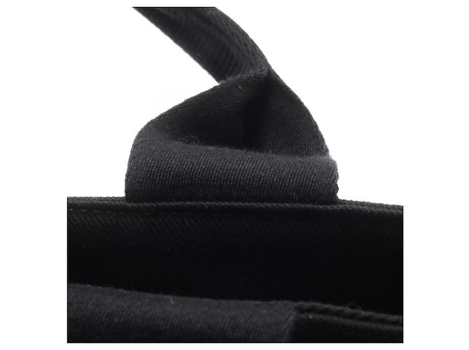 Prada Drill Tote Bag Schwarz Canvas - Ansicht 7