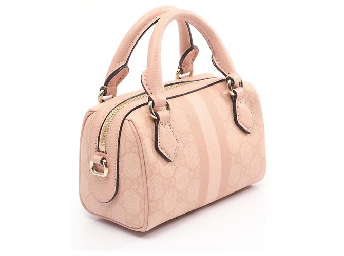 Borsa Gucci Ophidia Sherry Line GG Supreme Rosa - vista 2