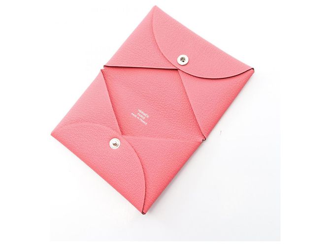 Monedero Calvi Rosa Azalea de Hermès - vista 3