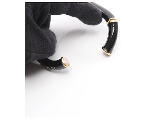 Bracciale Cuff Gucci Bamboo Nero D'oro - vista 3