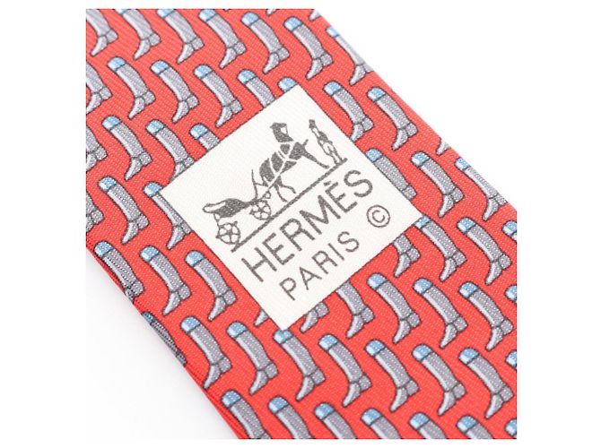 Hermès Hermes Red Silk Cravat - view 4