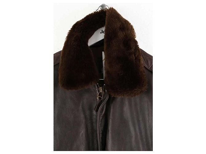 Autre Marque Braune Lederjacke - Ansicht 2