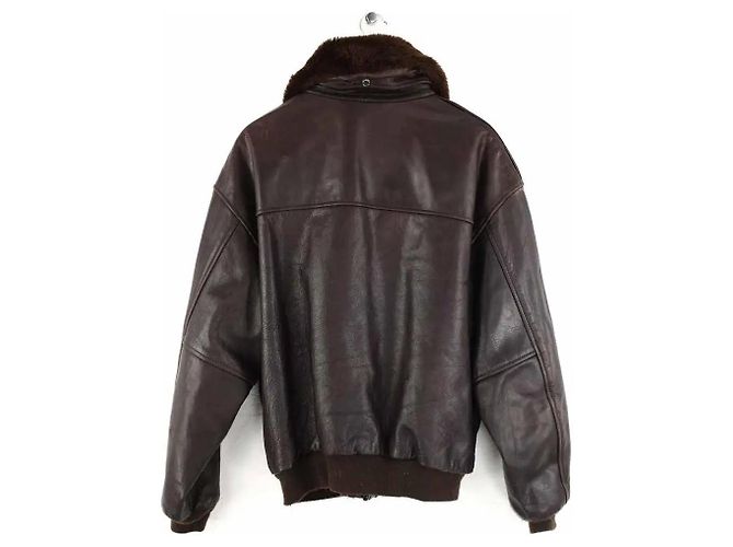 Autre Marque Braune Lederjacke - Ansicht 3