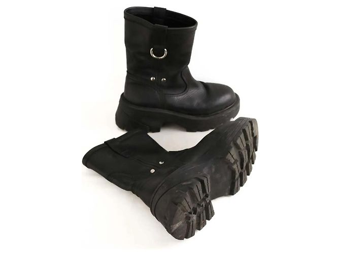 Autre Marque Black leather boots - view 6