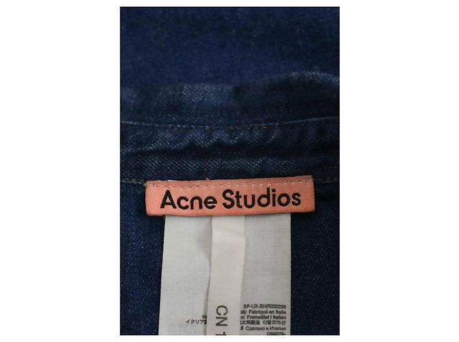 Acne Blaues Baumwollhemd - Ansicht 5