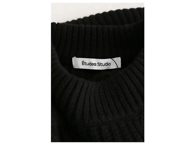 Etudes Black wool sweater - view 6