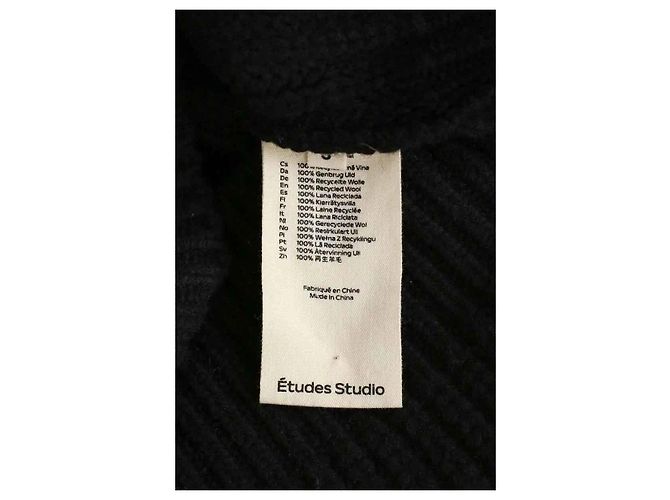 Etudes Black wool sweater - view 7
