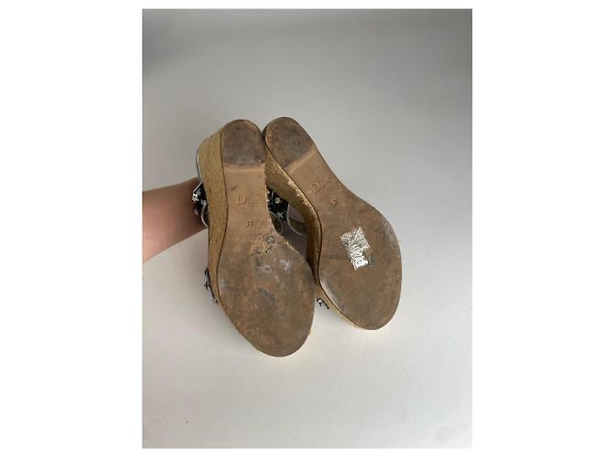 Zoccoli Vintage Dior EU37 Argento - vista 8
