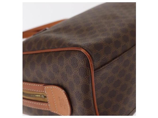 Céline Borsa Boston in tela Macadam CELINE in pelle PVC marrone oro Auth 163655 D'oro - vista 15