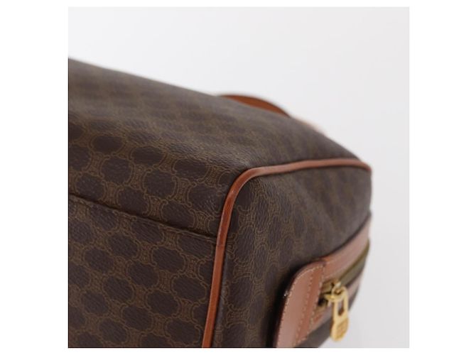 Céline Borsa Boston in tela Macadam CELINE in pelle PVC marrone oro Auth 163655 D'oro - vista 16