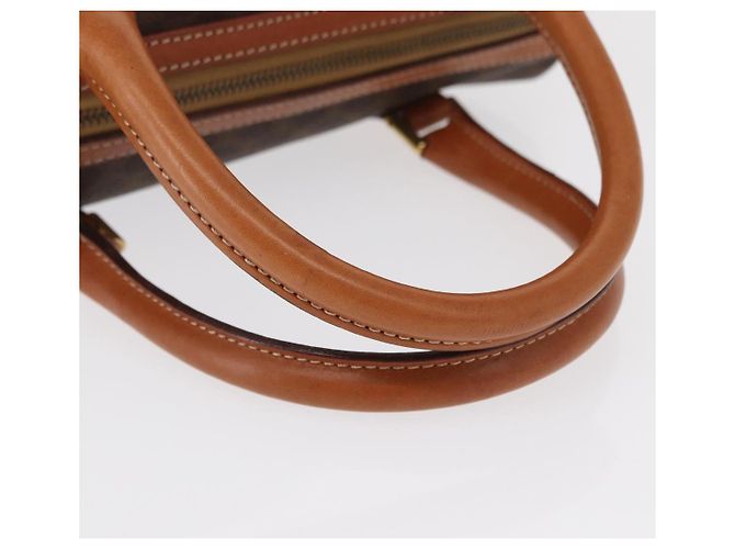 Céline Borsa Boston in tela Macadam CELINE in pelle PVC marrone oro Auth 163655 D'oro - vista 7