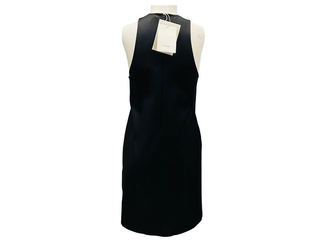 Totême Vestido preto de viscose e algodão com decote redondo Toteme - vista 3
