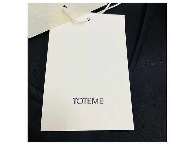 Totême Vestido preto de viscose e algodão com decote redondo Toteme - vista 6