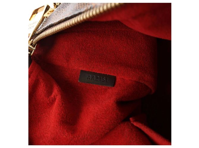 Borsa a Spalla 2 Vie Louis Vuitton Evora MM Damier Ebène in Marrone Rosso - vista 11