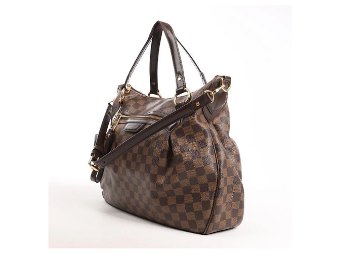 Borsa a Spalla 2 Vie Louis Vuitton Evora MM Damier Ebène in Marrone Rosso - vista 2