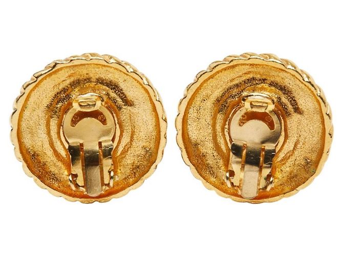 Orecchini a clip placcati in oro Chanel con perla finta - vista 3