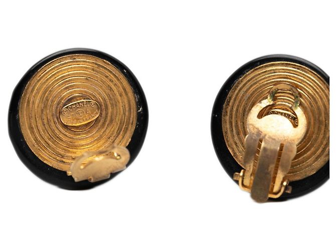 Chanel Coco Mark Clip Ohrringe Schwarz - Ansicht 3