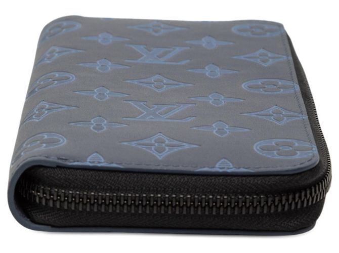Louis Vuitton Monogram Shadow Zippy Wallet Blue Navy blue - view 3