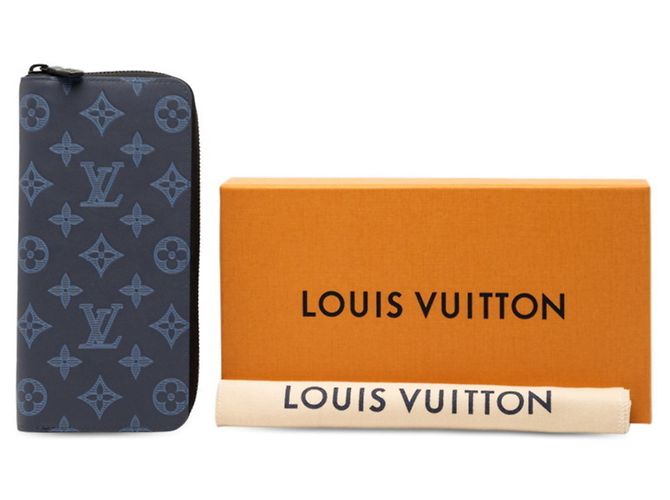 Louis Vuitton Monogram Shadow Zippy Wallet Blue Navy blue - view 7