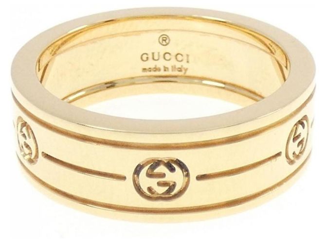 Anel de banda em ouro amarelo 750YG Gucci - vista 2