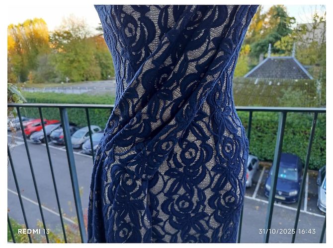 Abito Matthew Williamson in pizzo blu e argento - vista 4