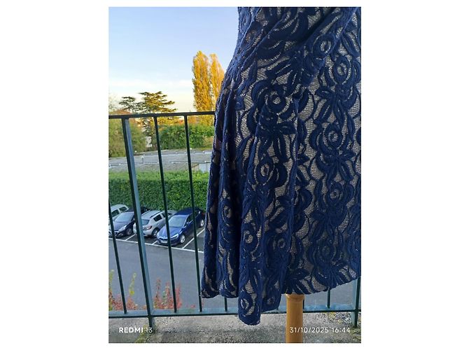 Abito Matthew Williamson in pizzo blu e argento - vista 6