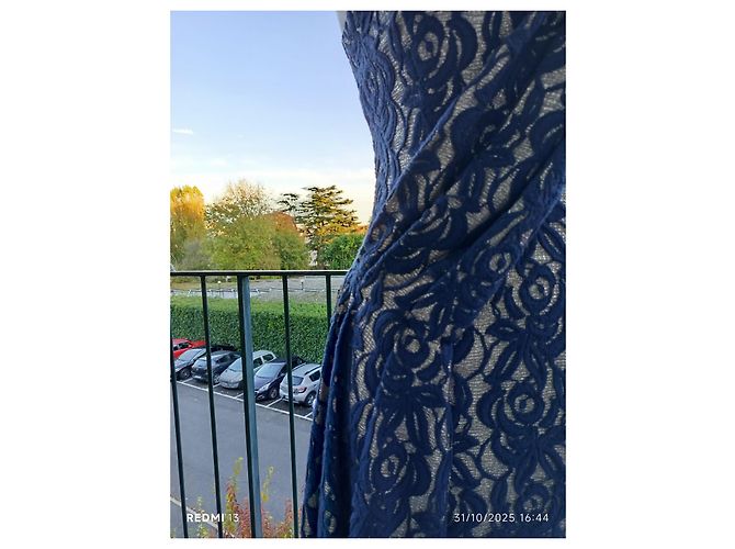 Abito Matthew Williamson in pizzo blu e argento - vista 7