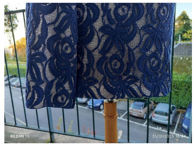 Abito Matthew Williamson in pizzo blu e argento - vista 8