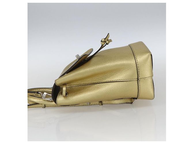 Louis Vuitton Lockme Backpack Leather Mini Golden - view 3