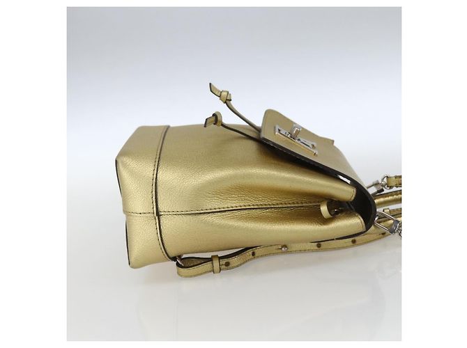 Louis Vuitton Lockme Backpack Leather Mini Golden - view 4