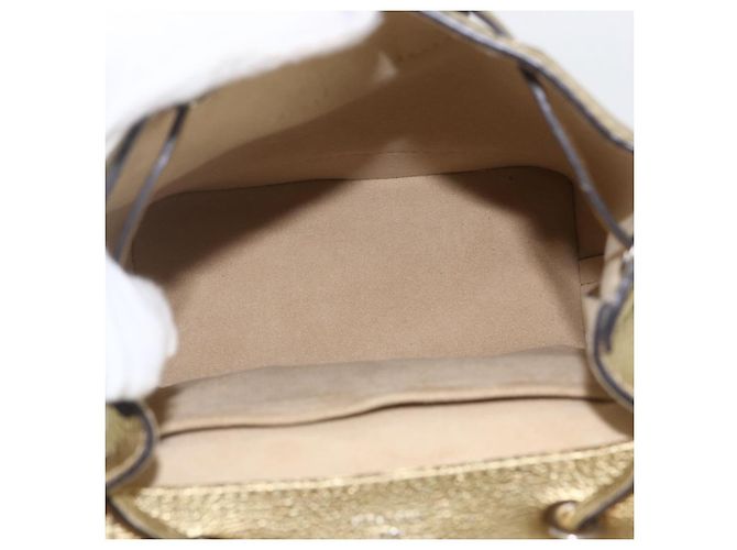 Louis Vuitton Lockme Backpack Leather Mini Golden - view 5