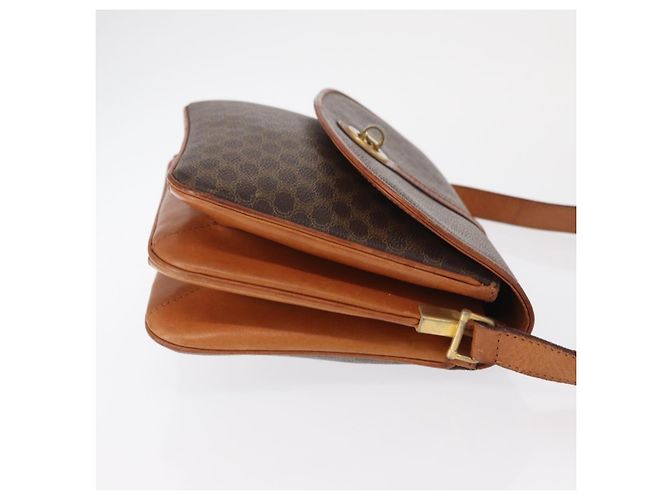 Céline Celine Vintage Macadam Canvas et Cuir Marron - vue 3