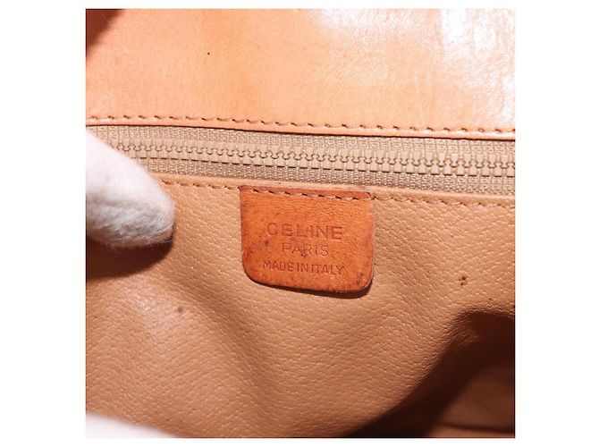 Céline Celine Vintage Macadam Canvas et Cuir Marron - vue 6