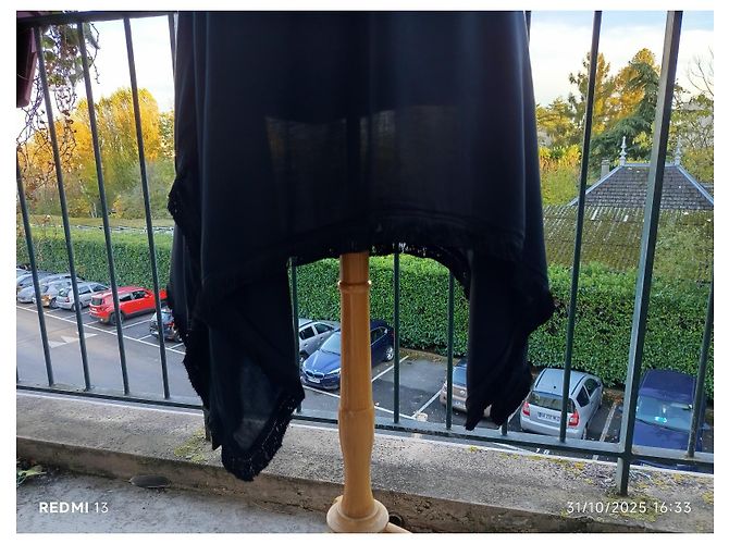 Vestido asimétrico negro de viscosa Elisabetta Franchi - vista 3