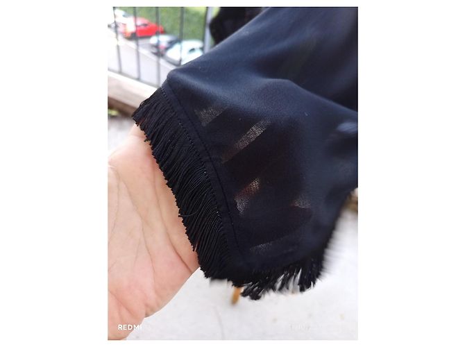 Vestido asimétrico negro de viscosa Elisabetta Franchi - vista 8