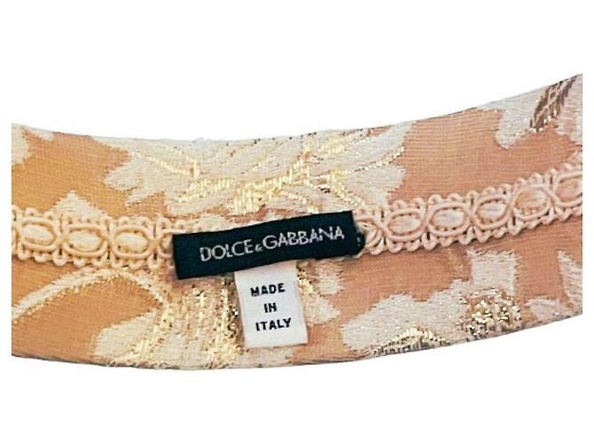 Cerchietto gioiello per capelli DOLCE & GABBANA beige-oro inserti pizzo avorio D'oro Crema - vista 3