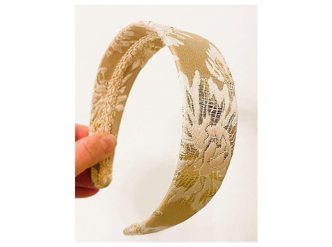 Cerchietto gioiello per capelli DOLCE & GABBANA beige-oro inserti pizzo avorio D'oro Crema - vista 5