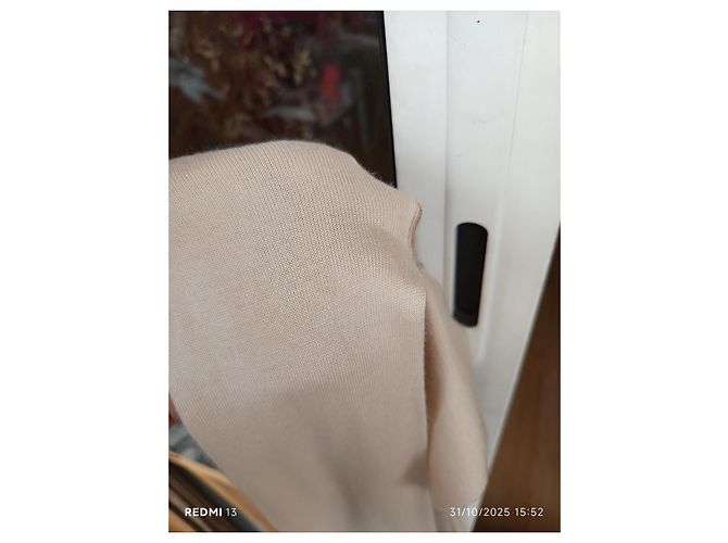 Fendi Strickkleid aus Kaschmir und Seide Beige Creme Roh - Ansicht 12