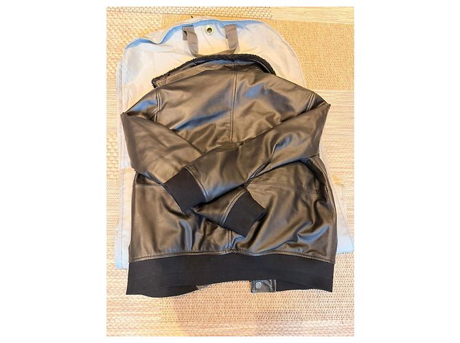 Tom Ford Schwarze Lederfliegerjacke - Ansicht 10