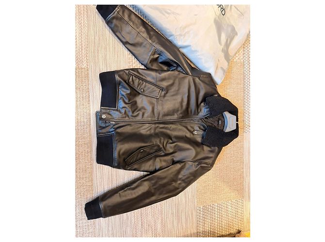 Tom Ford Schwarze Lederfliegerjacke - Ansicht 12